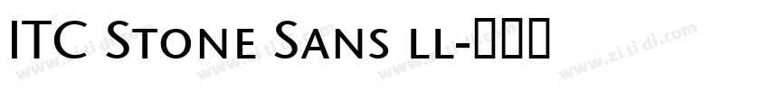 ITC Stone Sans ll字体转换